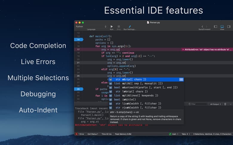 Essential IDE features