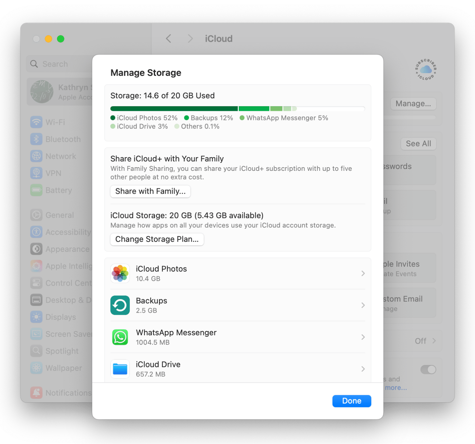 Manage iCloud storage on Mac