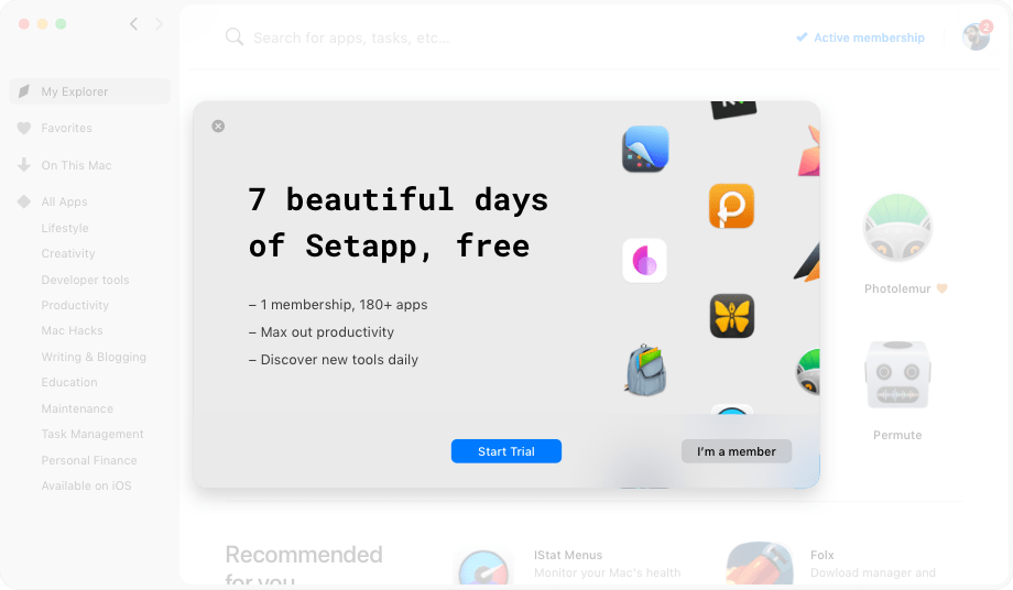 Zahlen Sie einmal im Monat für alle Apps
